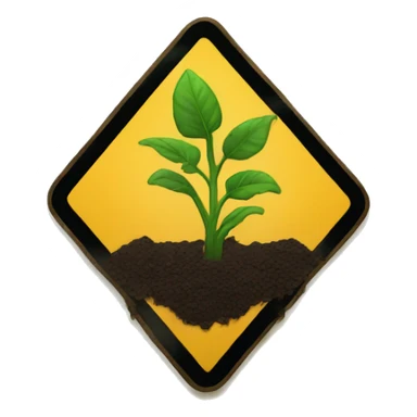 Plant caution sign sticker