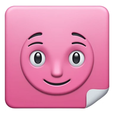 mac os mixed papers skeuomorphic pink sticker