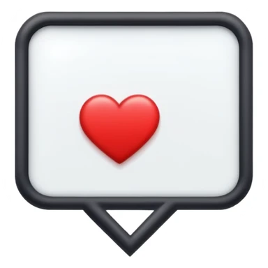 rectangular post frame with a heart, comment bubble, and bookmark icon below it sticker