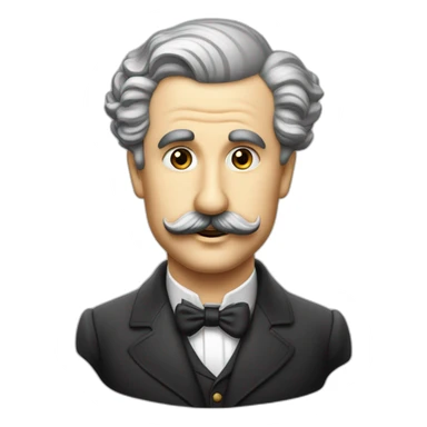 Dictateur des années 1940 en Allemagne avec Only Charlie Chaplin's moustache et les cheveux plaqué sur le côté sticker