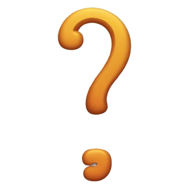 a question mark made with the arms or body of a monster sticker