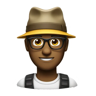nerd emoji with propeller-hat sticker