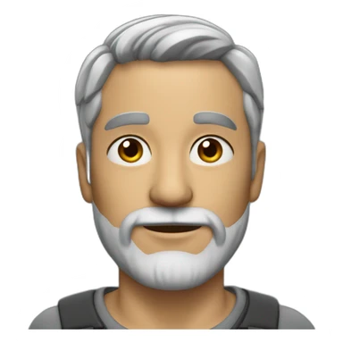Man aged 40. Short stripped hair and short gray beard sticker
