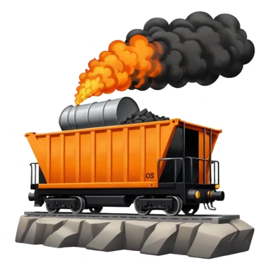 Train pushing dumpster fire off cliff sticker