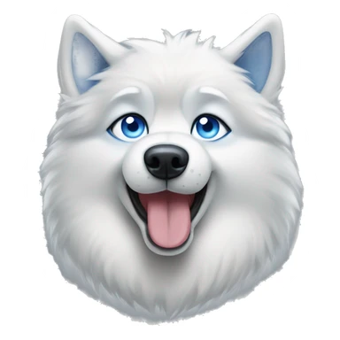 Blue eye fluffy husky  sticker
