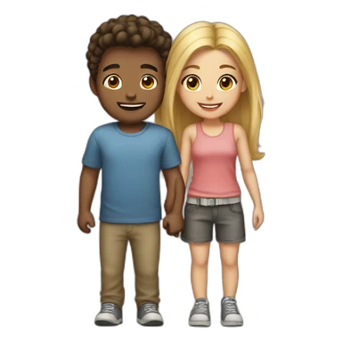 Boy with his girlfriend sticker