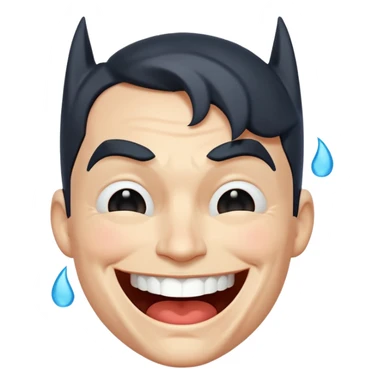 Batman laughing with tears sticker