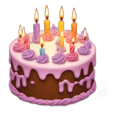 Birthday cake with candles  sticker