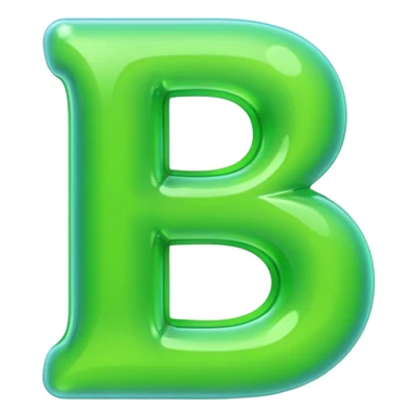 neon green bubble letter D sticker