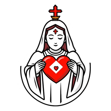 Sacred heart sticker