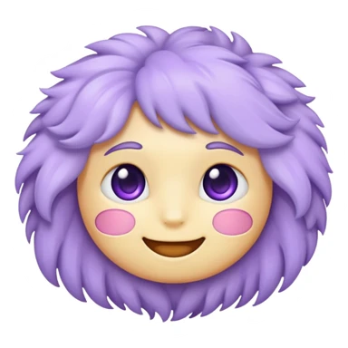 Purple lavender emoji, softer edges sticker