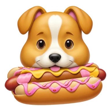 Perro comiendo pancho sticker