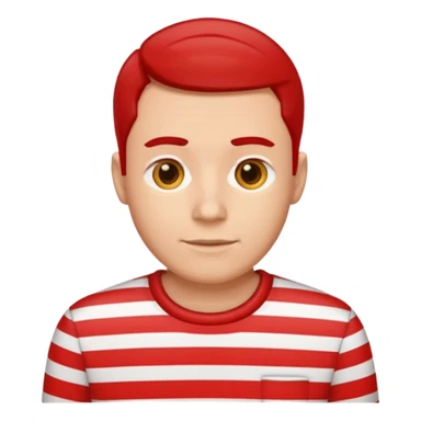 Men with red Striped Shirt sticker