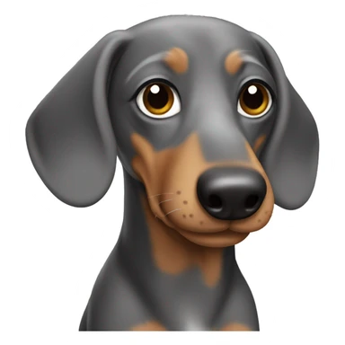 gray dashund sticker