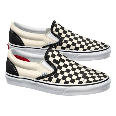 checker vans slip on shoes sticker