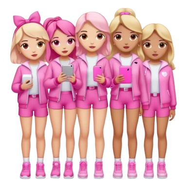 Pink aesthetic girls sticker