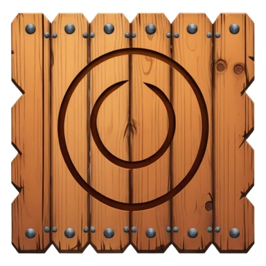 Wooden plank with nails sticker