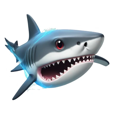 shark with laser beam attached to head  sticker