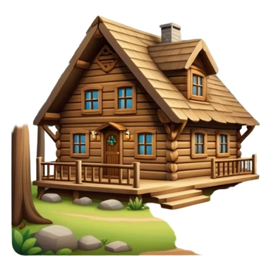 pretty cabin in the woods sticker