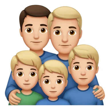 Father with 4 sons and 1 daughter sticker