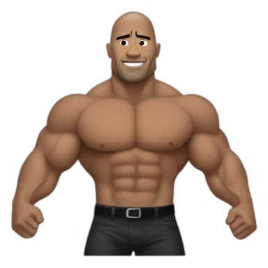 the rock muscles sticker