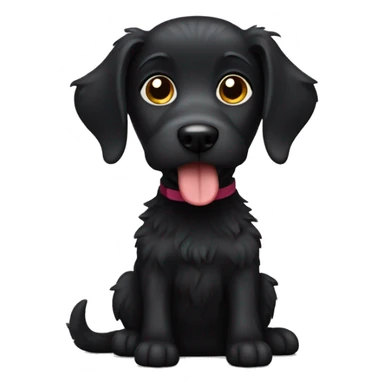 Shnoodle black dog sticker