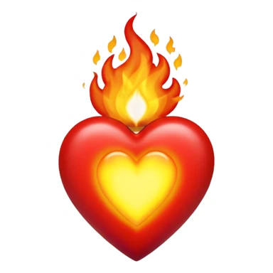 Make flaming hearts in all colours sticker