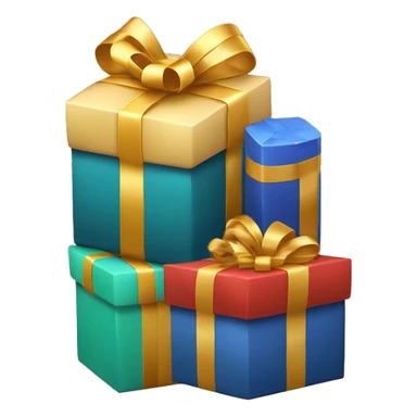 stack of New Year's gifts sticker