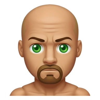 Green eyes caucasian boxer bald goatee sticker