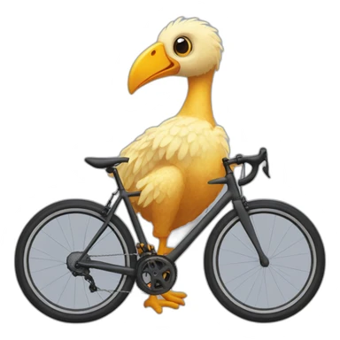 dodo bird on a road bike sticker