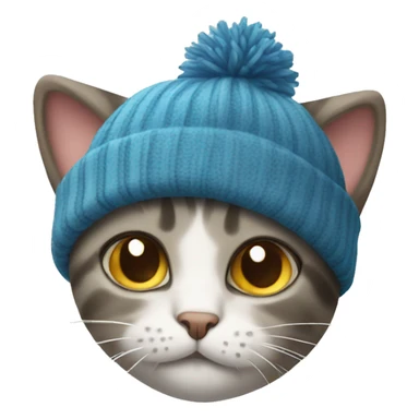 Cat wearing toque sticker