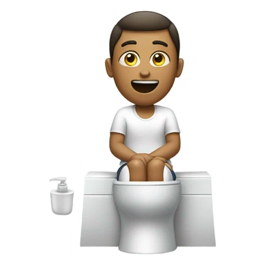 Using the bathroom sticker