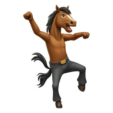 horse busting a move sticker
