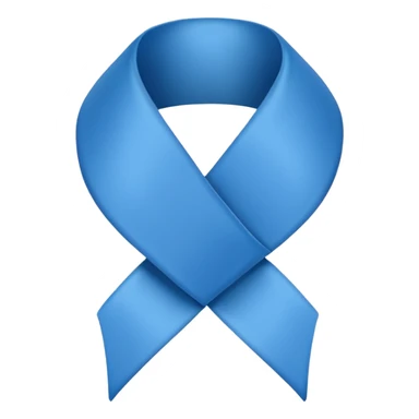 Blue ribbon for diabetes awareness day sticker