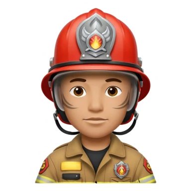 fireman with tribal tattoo sticker