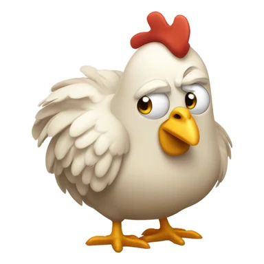 Sad chicken sticker