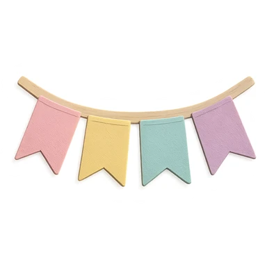 soft pastel cute tiny flag banner for planners sticker