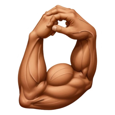 only arm, with muscle sticker