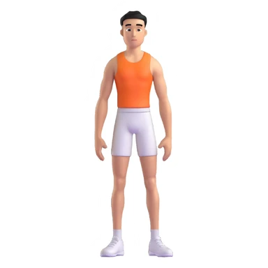 tall athlete standing sticker