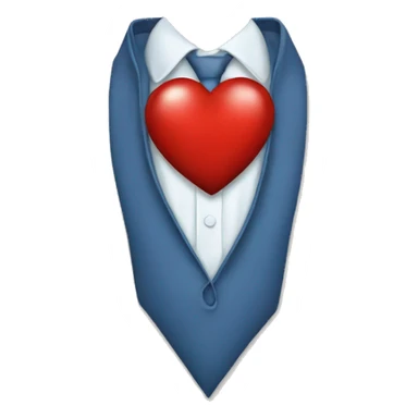 Heart with hear tie sticker