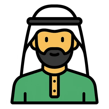 Saudi man in traditional dress sticker