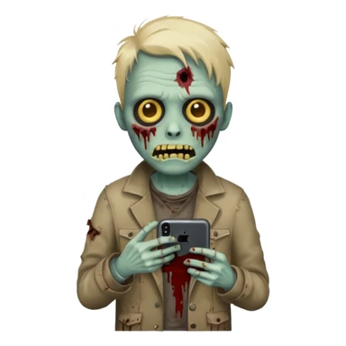 make a i phone desinger zombie emoji i phone  sticker