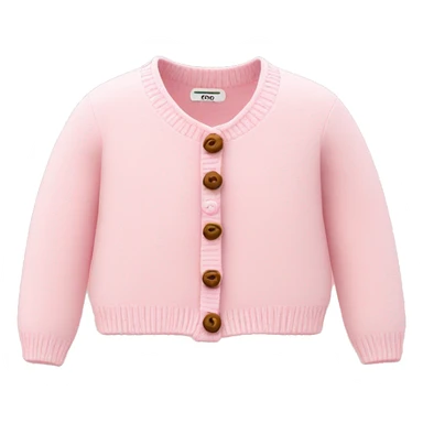 Baby pink cardigan with bow  sticker