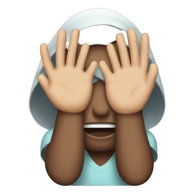 hands covering eyes emoji  sticker