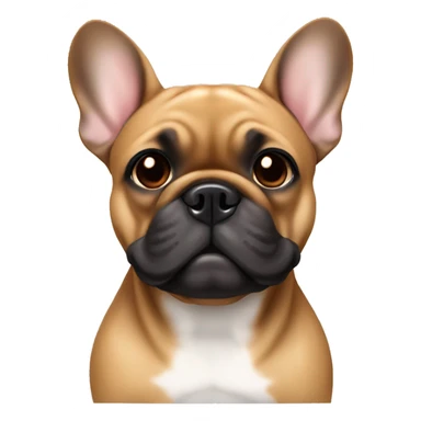 French bulldog honey brown with black mouth, brown eyes  sticker