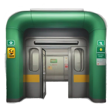 Subway station entrance sticker