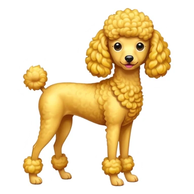 Skinny yellow poodle sticker