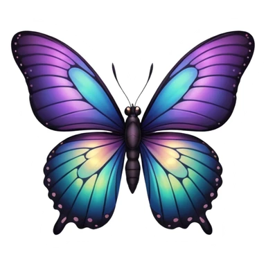 Dark but attractive butterfly emoji sticker