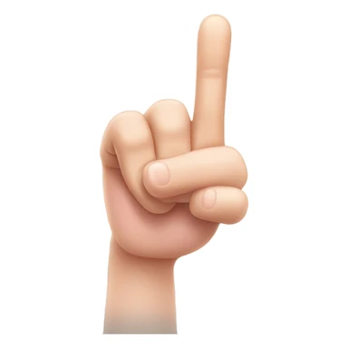 Index finger and pinky up but the hand is upside down sticker