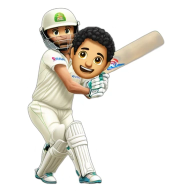 sacking tendulkar with cricket bat sticker